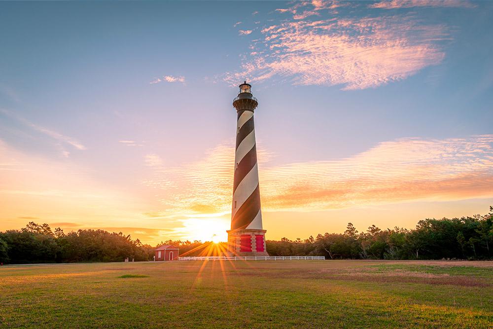 Cape Hatteras Lighthouse at sunset